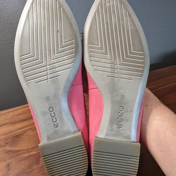 Ecco pom pom pointed toe ballet flats pink/fushia - Picture 9 of 10